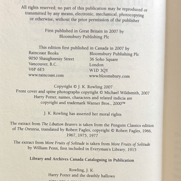 📖 Vintage 2007 Harry Potter and the Deathly Hallows – Hardcover (Book #7)! 🧙‍♂ - Picture 8 of 16